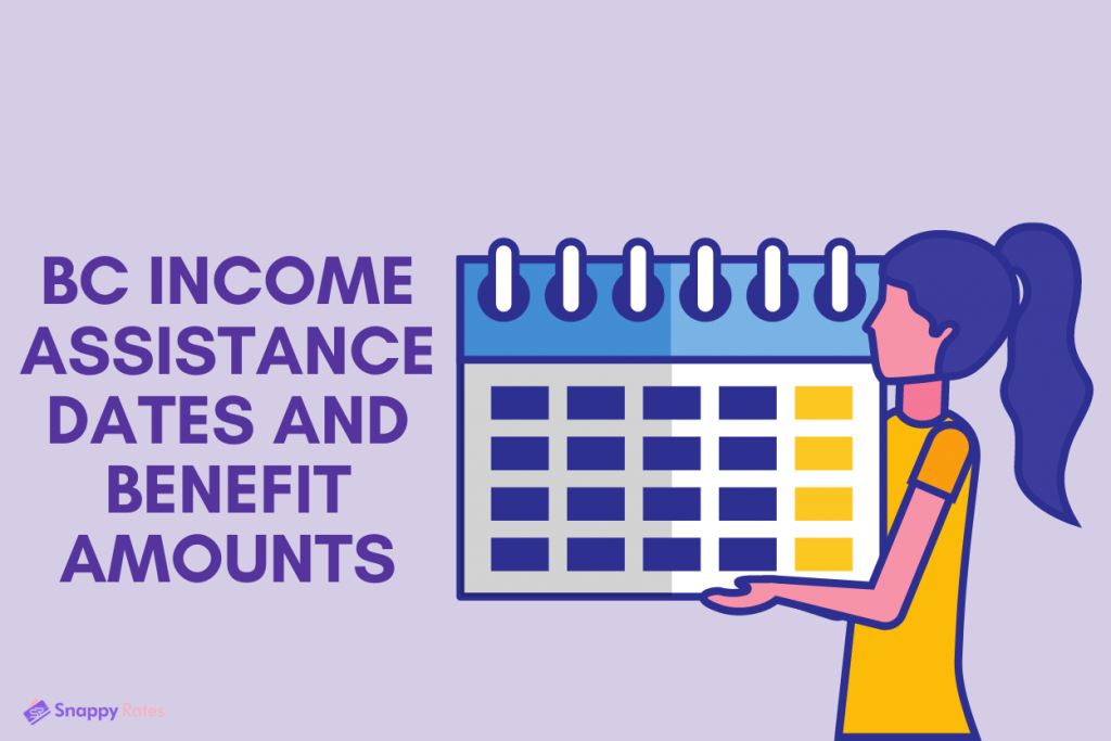 BC Income Assistance Dates and Benefit Amounts