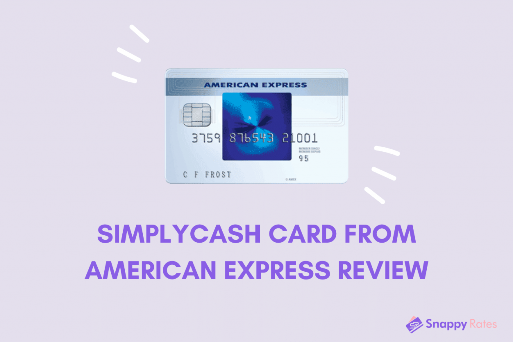 Text that reads “SimplyCash card from American Express review” below an image of the credit card