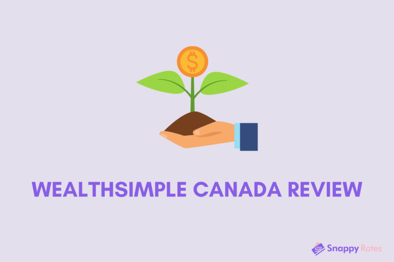Text that reads “Wealthsimple Canada Review” below an image of a hand holding a money plant