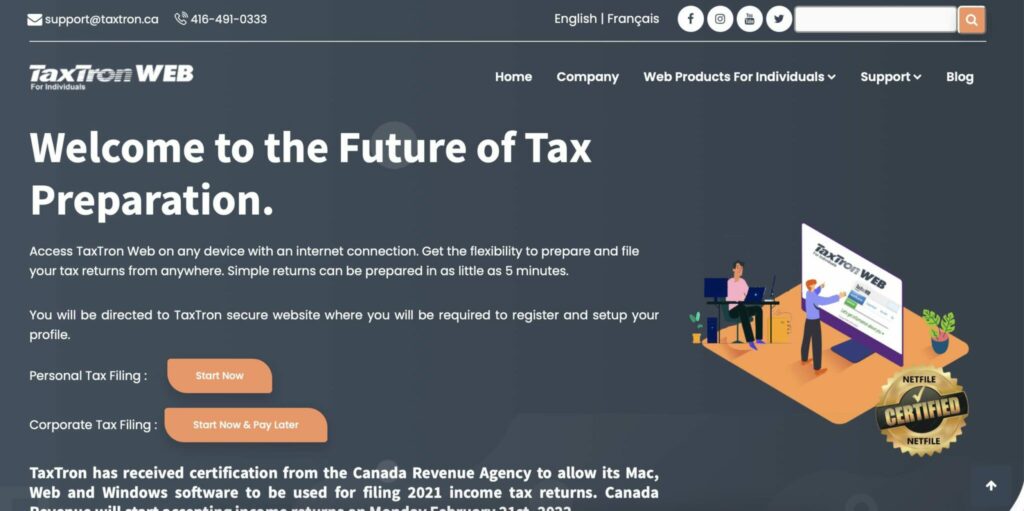 image showing taxtron free tax software